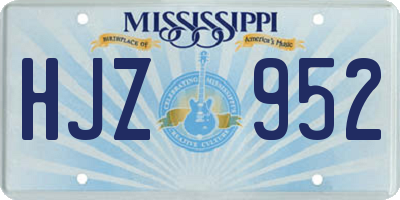 MS license plate HJZ952