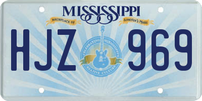 MS license plate HJZ969