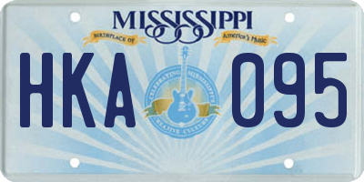 MS license plate HKA095