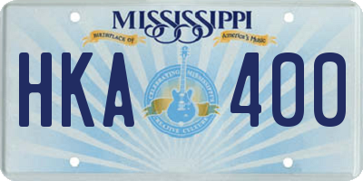 MS license plate HKA400