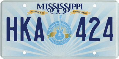 MS license plate HKA424