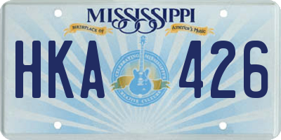 MS license plate HKA426