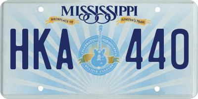 MS license plate HKA440