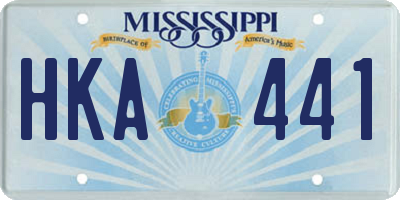 MS license plate HKA441