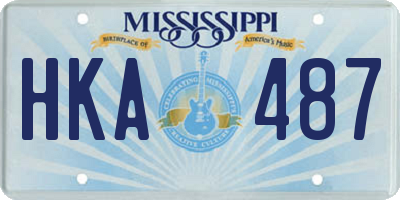 MS license plate HKA487