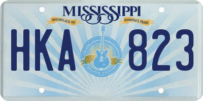 MS license plate HKA823