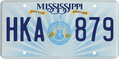 MS license plate HKA879