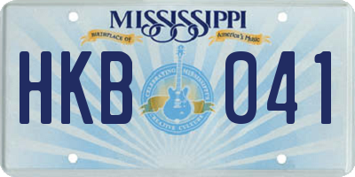 MS license plate HKB041