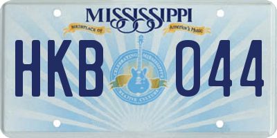 MS license plate HKB044