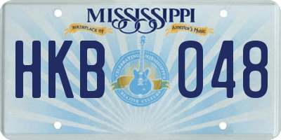 MS license plate HKB048
