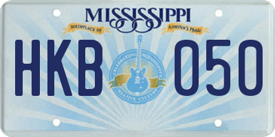 MS license plate HKB050