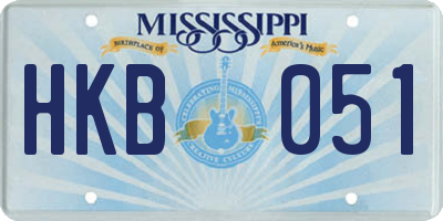 MS license plate HKB051