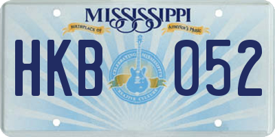 MS license plate HKB052