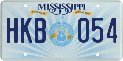 MS license plate HKB054