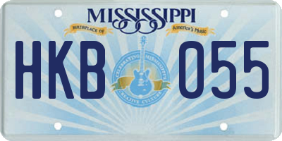 MS license plate HKB055
