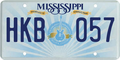 MS license plate HKB057