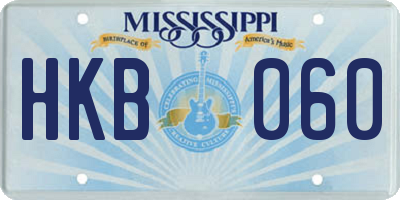 MS license plate HKB060