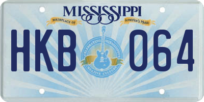 MS license plate HKB064