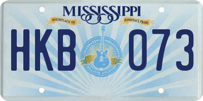 MS license plate HKB073