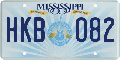MS license plate HKB082