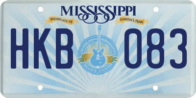 MS license plate HKB083