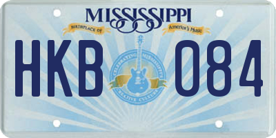 MS license plate HKB084