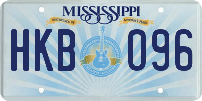 MS license plate HKB096