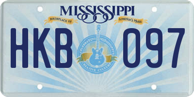 MS license plate HKB097