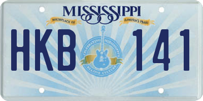 MS license plate HKB141