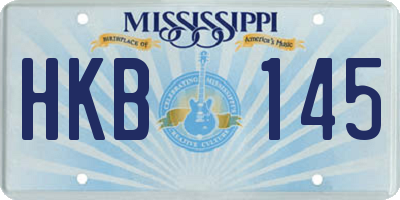 MS license plate HKB145