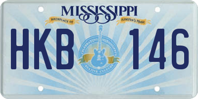 MS license plate HKB146