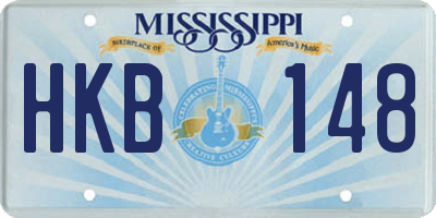 MS license plate HKB148
