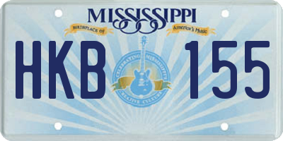 MS license plate HKB155
