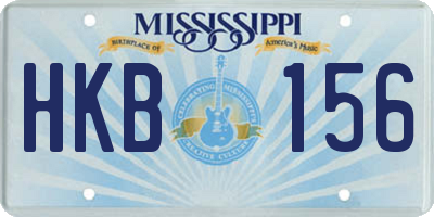 MS license plate HKB156