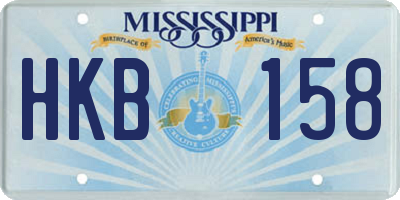 MS license plate HKB158