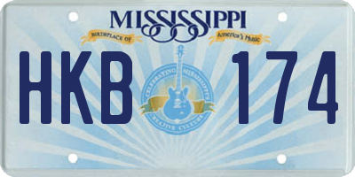 MS license plate HKB174