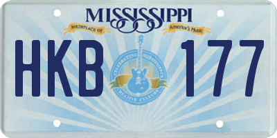 MS license plate HKB177