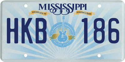 MS license plate HKB186