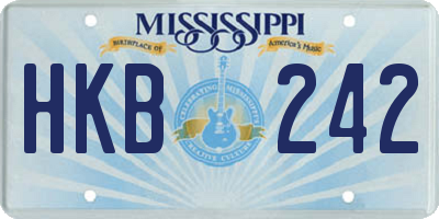 MS license plate HKB242