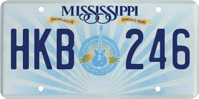 MS license plate HKB246