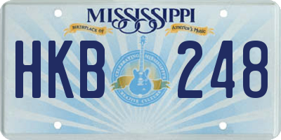 MS license plate HKB248