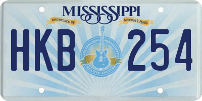 MS license plate HKB254