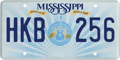 MS license plate HKB256