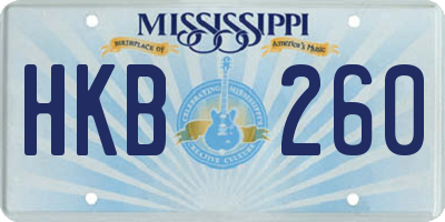 MS license plate HKB260