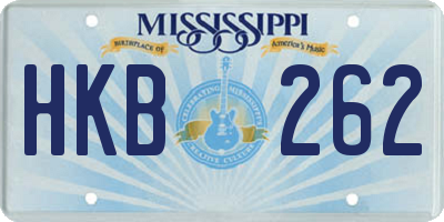 MS license plate HKB262