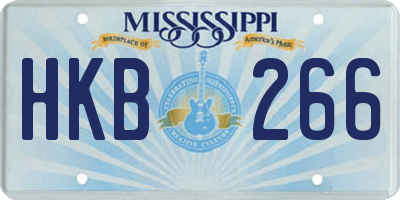 MS license plate HKB266