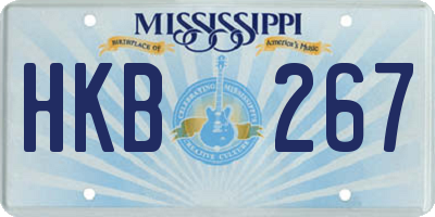 MS license plate HKB267