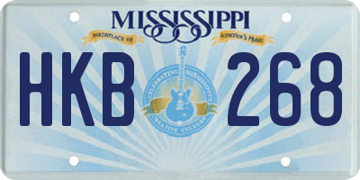 MS license plate HKB268