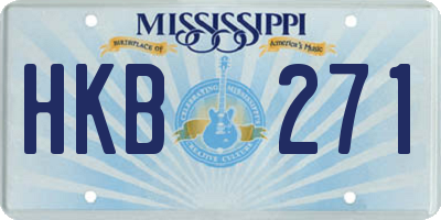 MS license plate HKB271