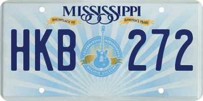 MS license plate HKB272